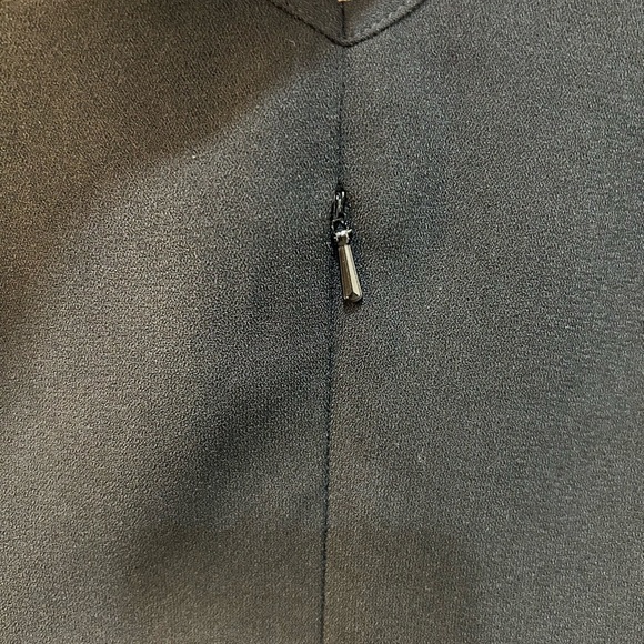 NWT Black Flapper Style Dress Sz 10 Fringe Hem Embroidered Floral Holiday Party - Picture 5 of 10